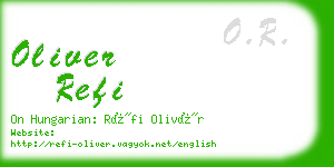 oliver refi business card
